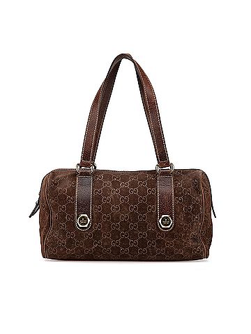 Gucci GG Suede Charmy Boston Bag (view 1)