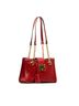 Gucci 100% Leather Red Small Guccissima Padlock Tote One size - photo 4