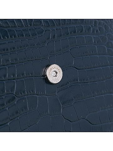 Saint Laurent Medium Croc Embossed Monogram Sunset Bag (view 2)