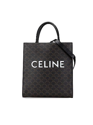 Céline Medium Triomphe Coated Canvas Vertical Cabas Satchel (view 1)
