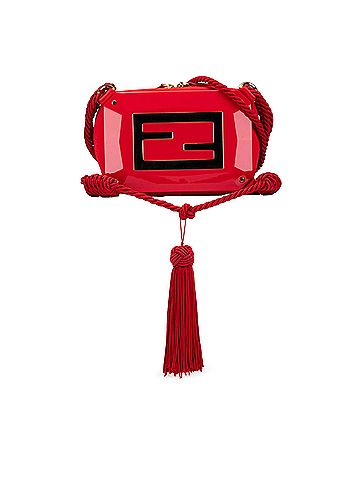 Fendi Mini FF PVC Satin Tassel Crossbody (view 1)