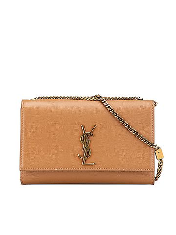 Saint Laurent Medium Grain De Poudre Monogram Kate Crossbody (view 1)