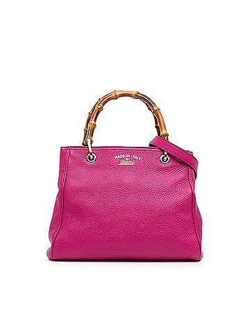Gucci Small Calfskin Bamboo Shopper Satchel (view 1)