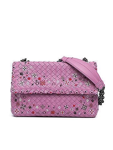 Bottega Veneta Medium Nappa Intrecciato Meadow Flower Olimpia Bag (view 1)