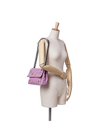 Bottega Veneta Medium Nappa Intrecciato Meadow Flower Olimpia Bag (view 2)