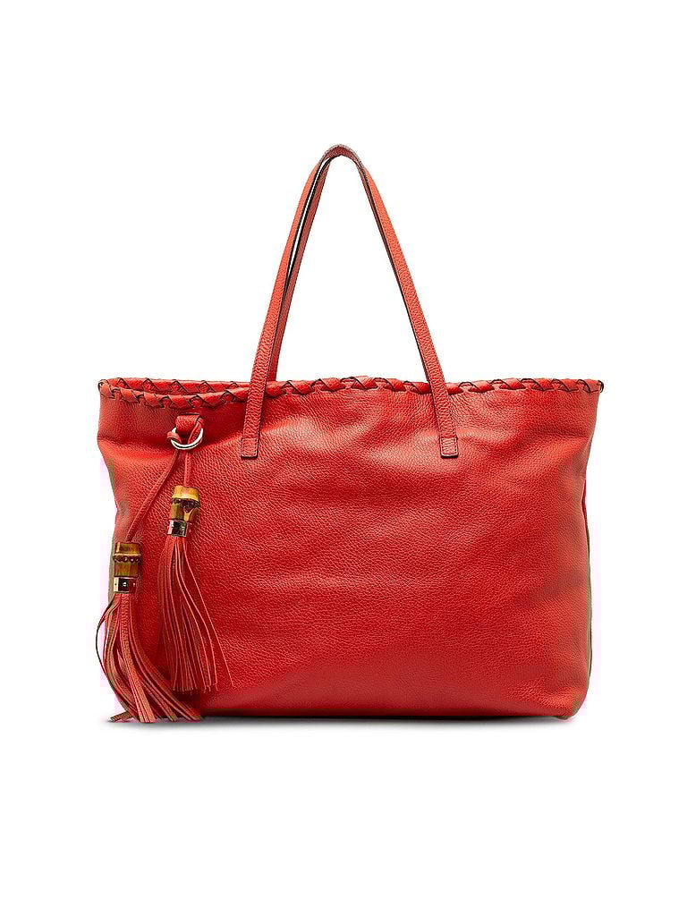 Gucci 100% Leather Red Bamboo Tassel Tote One size - photo 1