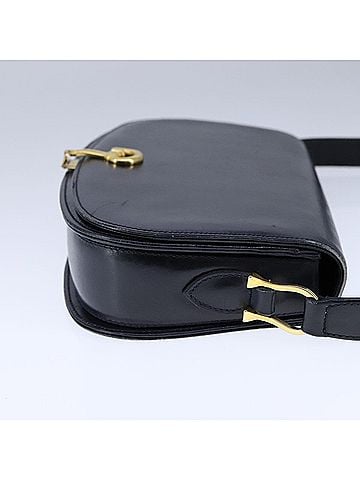 Gucci Horsebit Navy Leather Shoulder Bag (view 2)