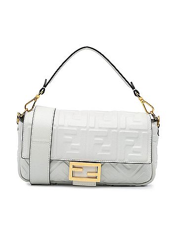 Fendi Zucca Embossed Leather Baguette Satchel (view 1)