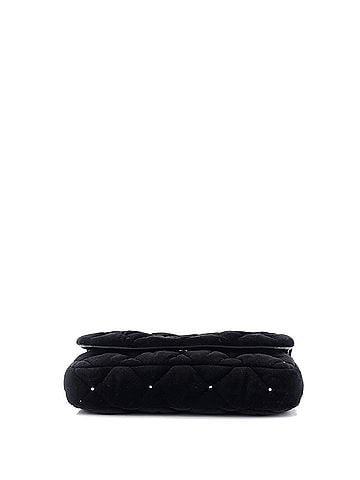 Chanel CC Chain Clutch Quilted Velvet with Crystals (view 2)