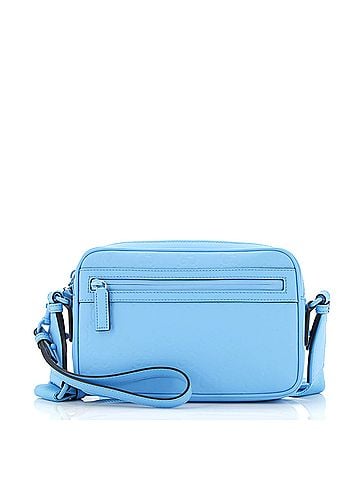 Gucci Front Zip Crossbody Bag GG Rubber Effect Leather Small (view 1)