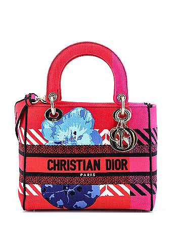 Christian Dior Lady D-Lite Bag Embroidered Canvas Medium (view 1)