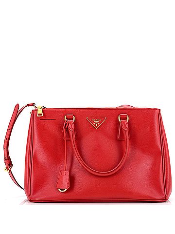 Prada Double Zip Lux Tote Saffiano Leather Medium (view 1)