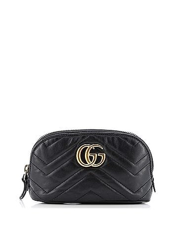 Gucci GG Marmont Cosmetic Case Matelasse Leather Medium (view 1)