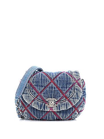 Chanel Coco Beach Messenger Bag Quilted Denim Mini (view 1)
