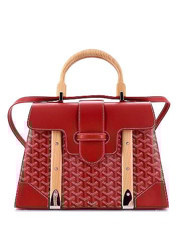 Goyard Saigon Top Handle Bag Coated Canvas with Leather MM (view 1)
