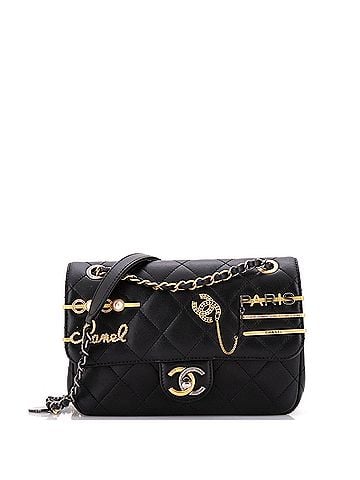 Chanel Coco Clips Flap Bag Embellished Quilted Lambskin Small (view 1)