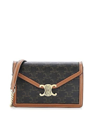Céline Enveloppe Wallet on Strap Triomphe Coated Canvas (view 1)