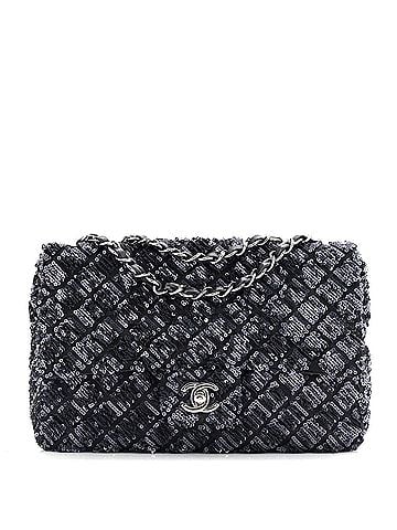 Chanel Classic Single Flap Bag Quilted Satin and Sequins Medium (view 1)