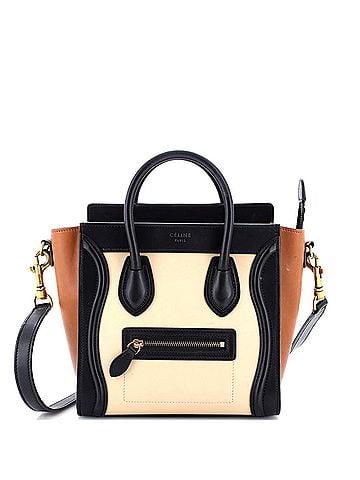 Céline Tricolor Luggage Bag Leather Nano (view 1)