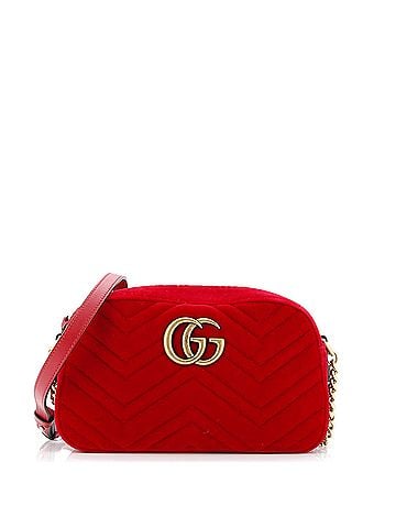 Gucci GG Marmont Shoulder Bag Matelasse Velvet Small (view 1)