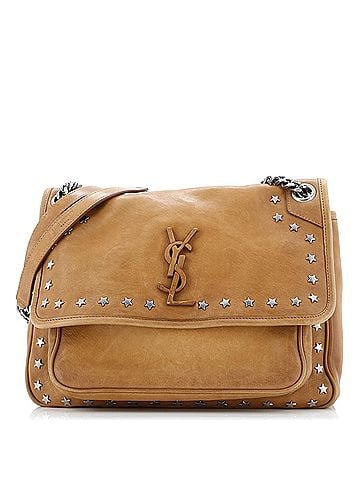 Saint Laurent Niki Chain Flap Bag Studded Leather Medium (view 1)