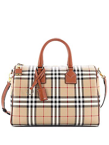 Burberry Bowling Bag Vintage Check Coated Canvas Medium (view 1)