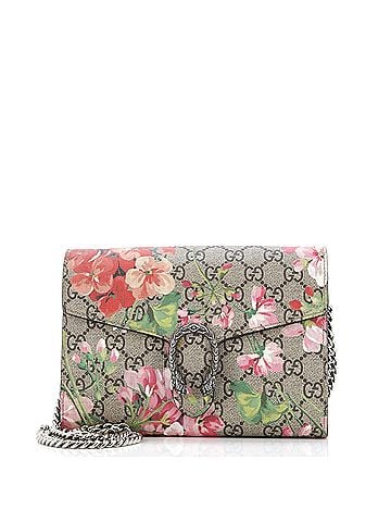 Gucci Dionysus Chain Wallet Blooms Print GG Coated Canvas Small (view 1)