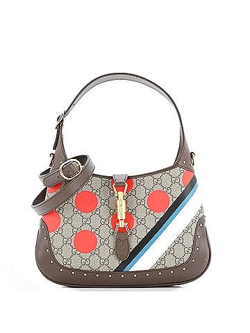 Gucci Jackie 1961 Hobo Studded Printed GG Coated Canvas Small (view 1)