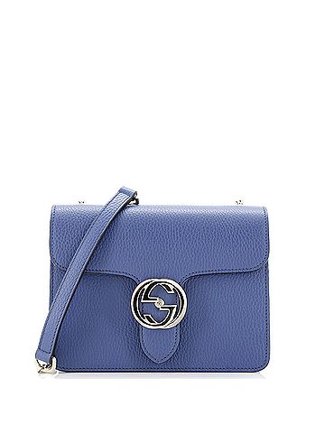 Gucci Interlocking Shoulder Bag Leather Small (view 1)
