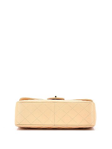 Chanel Vintage Classic Single Flap Bag Quilted Caviar Jumbo (view 2)