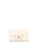 Chanel 100% Leather White Classic Flap Card Case Quilted Caviar One size - photo 1