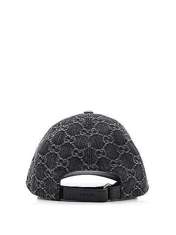 Gucci Baseball Cap GG Denim with Leather (view 2)