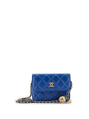 Chanel Pearl Crush Flap Clutch with Chain Quilted Lambskin Mini (view 1)