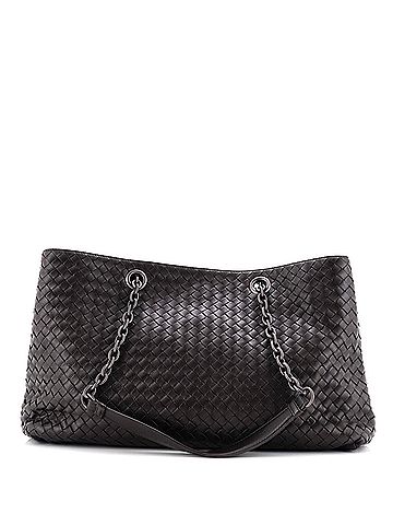 Bottega Veneta Double Chain Tote Intrecciato Nappa Large (view 1)
