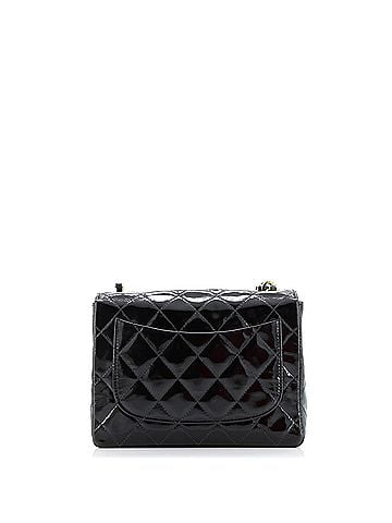 Chanel Vintage Square Classic Single Flap Bag Quilted Patent Mini (view 2)