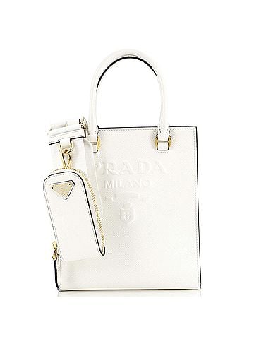 Prada Lux Embossed Logo Tote Saffiano Leather Small (view 1)