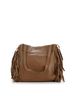 Prada 100% Leather Brown Fringe Tote Cervo Leather Large One size - photo 4