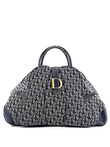 Christian Dior Vintage Saddle Bowler Bag Diorissimo Canvas Medium (view 1)