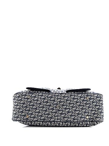 Christian Dior Vintage Saddle Bowler Bag Diorissimo Canvas Medium (view 2)