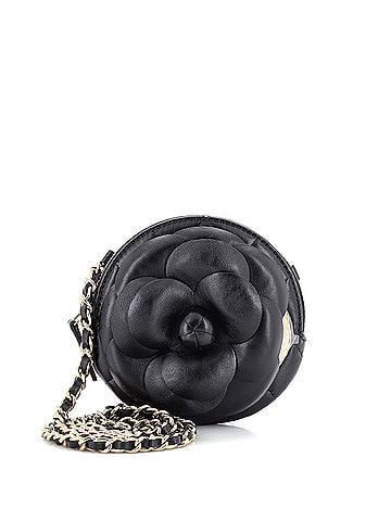 Chanel Camellia Round Clutch with Chain Lambskin (view 1)