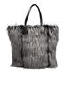 Dolce & Gabbana Basic 100% Faux Fur Solid Black Black Oversize Faux Fur Shopping Tote Women's Bag One size - photo 2