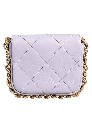Chanel Blue Quilted Calfskin Framing Chain Flap Mini crossbody Women's Bag (view 2)