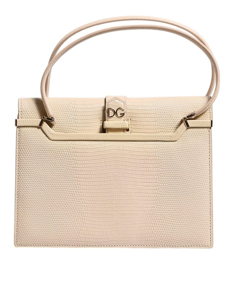Dolce & Gabbana Basic 100% Leather Solid Tan Beige Leather Ingrid Top Handle Shoulder Women's Bag One size - photo 1