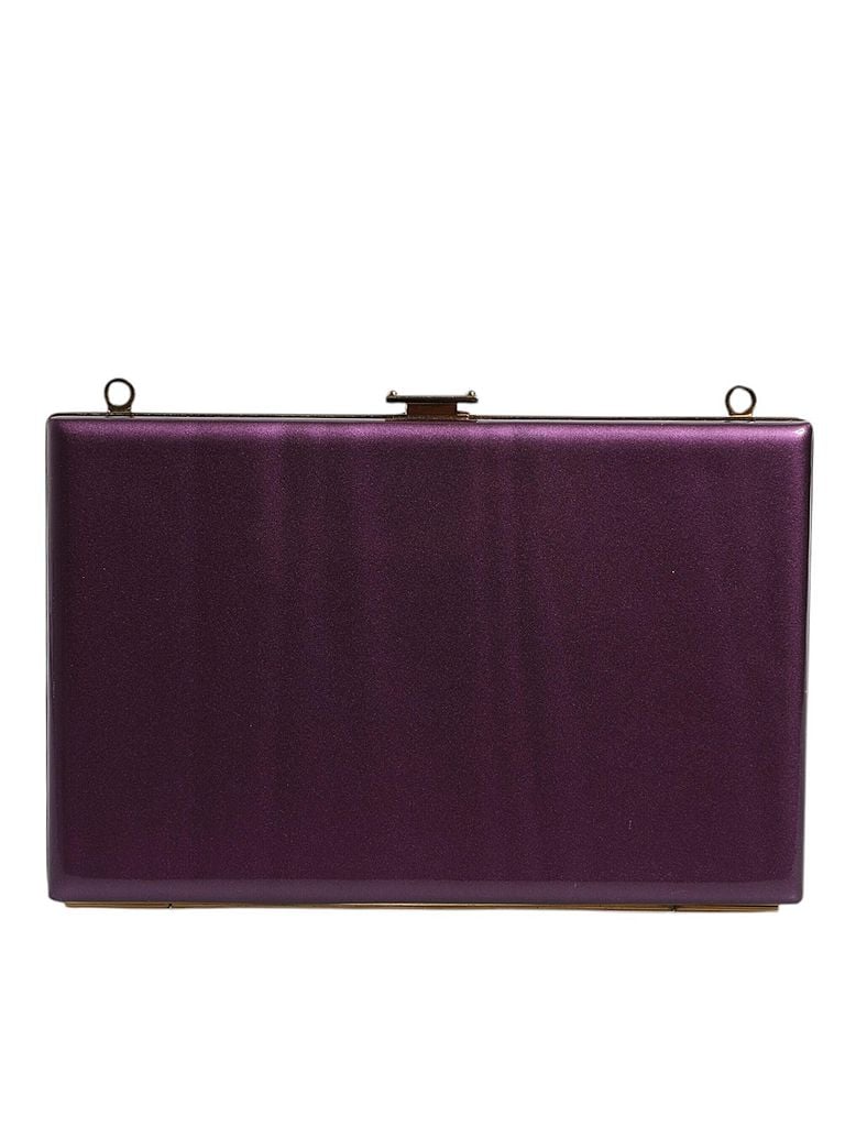 Dolce & Gabbana Basic 100% Other Solid Purple Purple Leather Clutch Evening Crossbody Women's Bag One size - photo 1