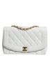 Chanel 100% Leather Solid White White Medium Classic DIANA Shoulder Bag Gold Plated Women's Purse One size - photo 1