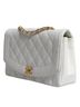 Chanel 100% Leather Solid White White Medium Classic DIANA Shoulder Bag Gold Plated Women's Purse One size - photo 3