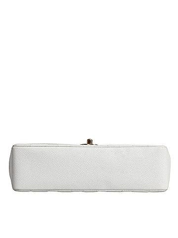 Chanel White Medium Classic DIANA Shoulder Bag Gold Plated Women's Purse (view 2)