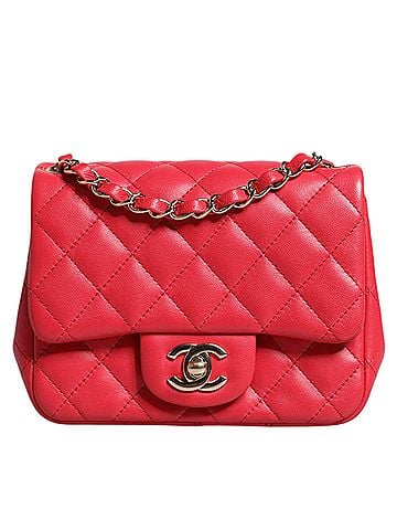 Chanel Pink Matelasse Chain Shoulder Lambskin Purse Women's Mini (view 1)