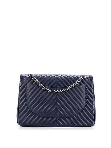 Chanel Classic Double Flap Bag Chevron Caviar Maxi (view 2)