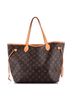 Louis Vuitton 100% Coatead Canvas Brown Neverfull Tote Monogram Canvas MM One size - photo 1